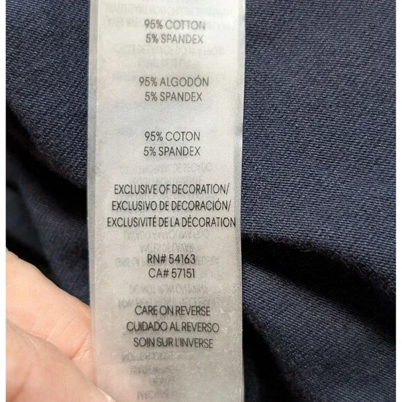 NWOT Calvin Klein Size L Polo Shirt Dress Navy Blue Designer Nautical Minimalist - Picture 8 of 12